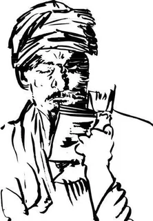 矢量男性 线条艺术 矢量 EPS格...