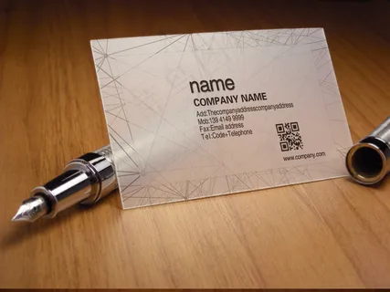 最新灰色系质感透明名片设计