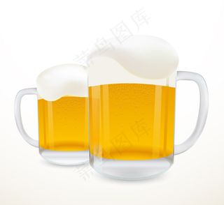 泡沫啤酒设计矢量素材