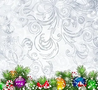 松枝圣诞背景贺卡图片