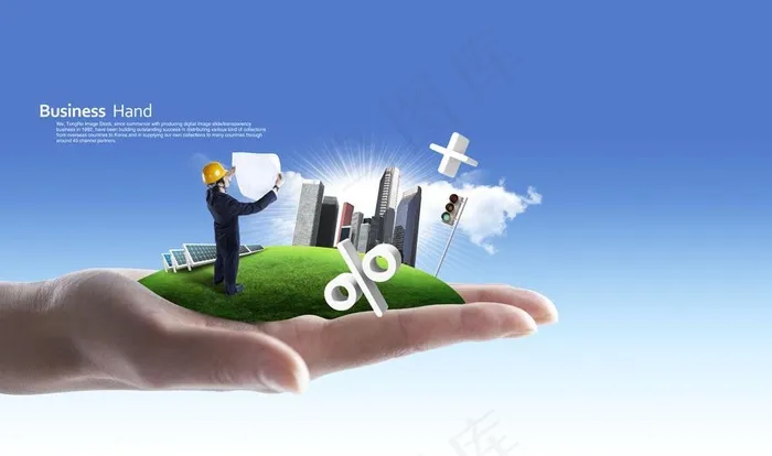 创意手势商业海报图片(5200X3380(DPI:300))psd模版下载