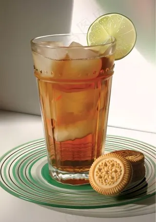 清新的柠檬茶矢量素材