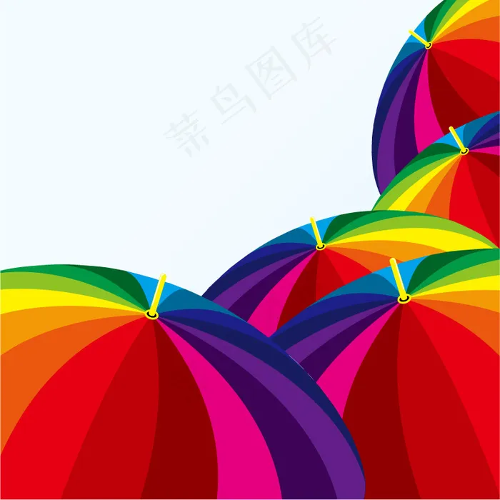 彩色的雨伞矢量素材eps,ai矢量模版下载
