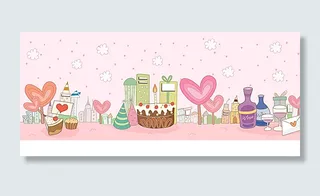 粉色可爱 淘宝天猫 海报背景图片