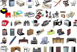 办公用品矢量素材图片