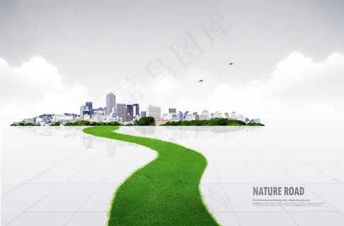 生态卫生城市创建自然之路环保素材 生态卫生城市创建自然之路环保素材