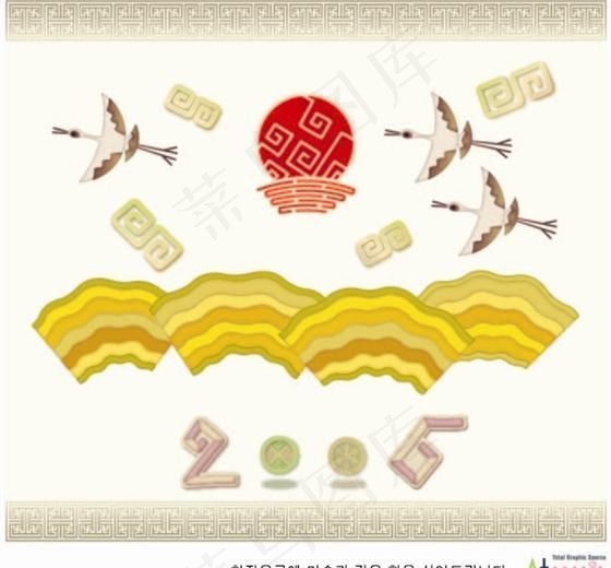 韩国春节矢量素材ai矢量模版下载