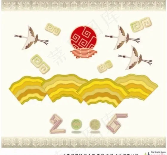韩国春节矢量素材ai矢量模版下载
