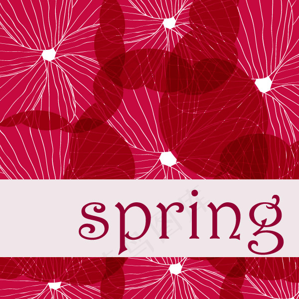 spring春天概念背景矢量素材