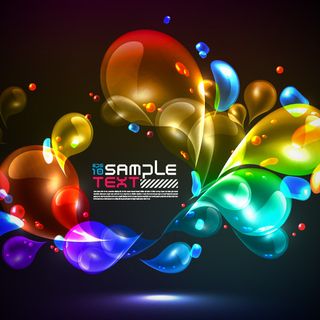 立体彩色梦幻水花背景