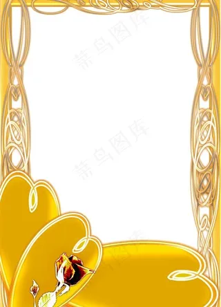 黄色相框模板图片