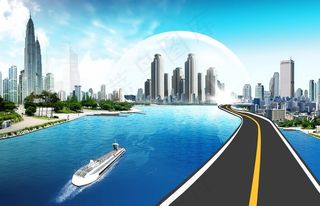 高科技城市发展素材图片