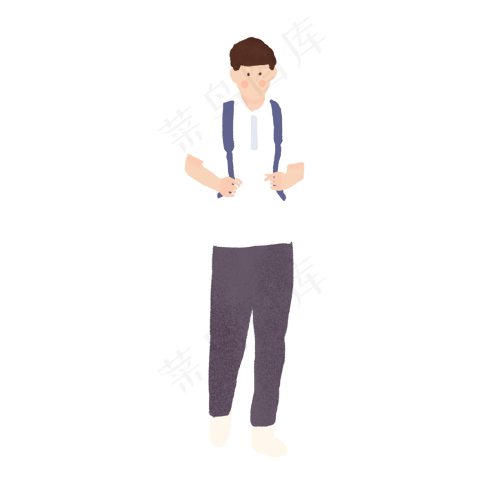 卡通青春男学生元素卡通青春男学生元素psd模版下载