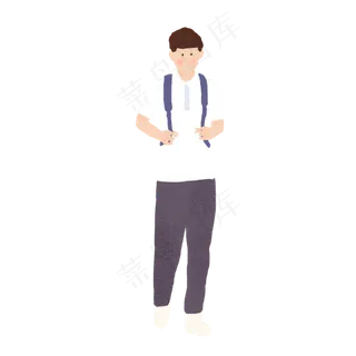 卡通青春男学生元素卡通青春男学生元素