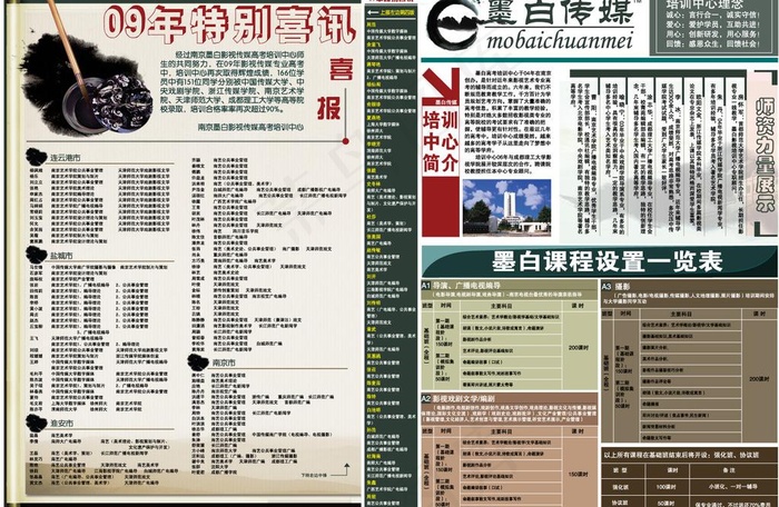 招生简章 艺术 版式图片ai矢量模版下载