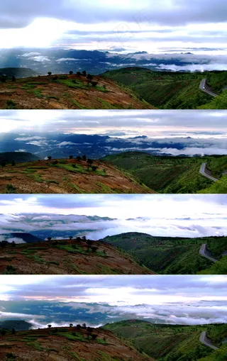 超高清锦绣山川延时摄影风景视频