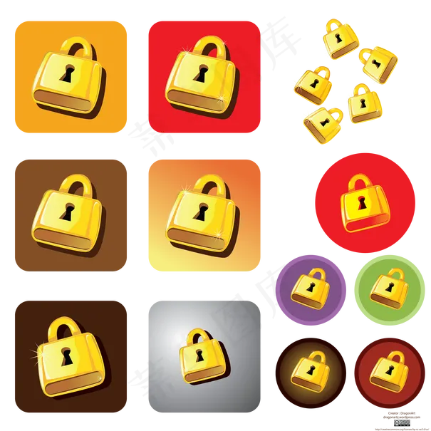 金锁向量eps,ai矢量模版下载