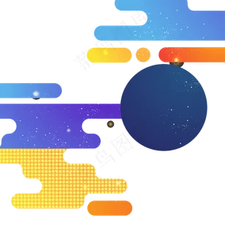 多边形几何漂浮立体三角形矢量背景素...