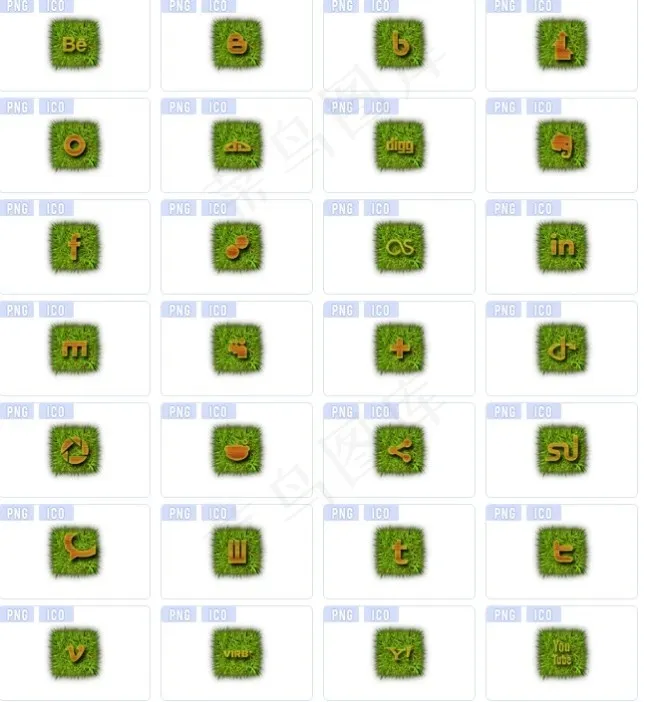 社交网络公司LOGO小图标