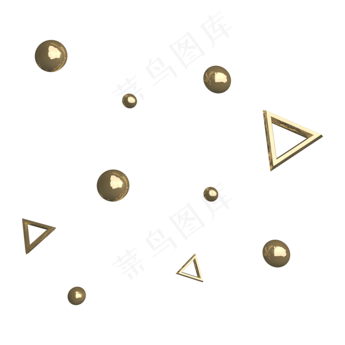 C4D金属风三角形电商悬浮装饰C4D金属风三角形电商悬浮装饰