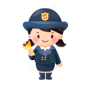 卡通警察*交警人物免扣PNG素材