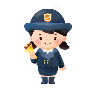 卡通警察*交警人物免扣PNG素材