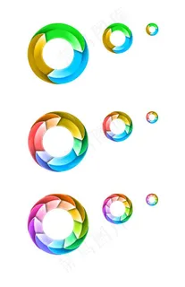 彩色圆形箭头图片