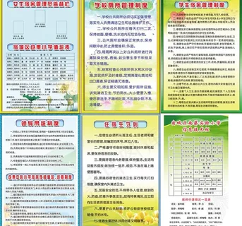 学校制度模版图片