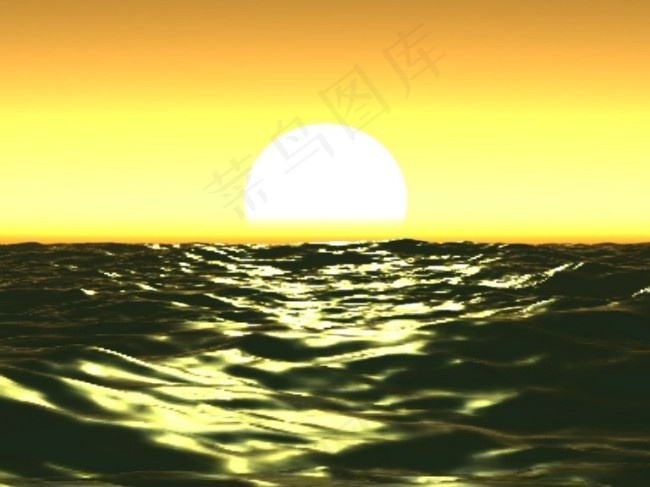 金黄色的大落日