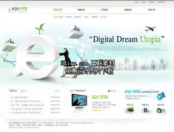 未来科技网页模板设计(1024X1104(DPI:72))psd模版下载