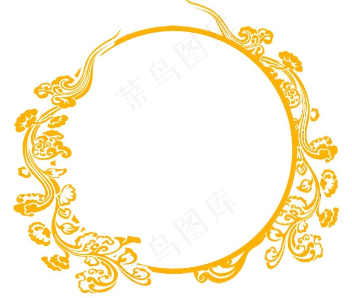 创意花边云纹框图片psd模版下载