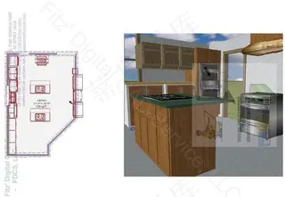 初步的厨房布局和框架