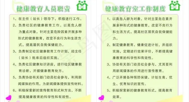 健康教育展板cdr矢量模版下载