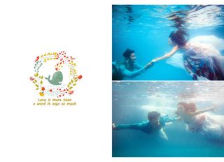 {水底世界}跨页婚纱模板