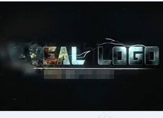 粉碎闪电LOGO标志AE模板