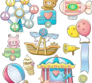 卡通玩具矢量素材图片