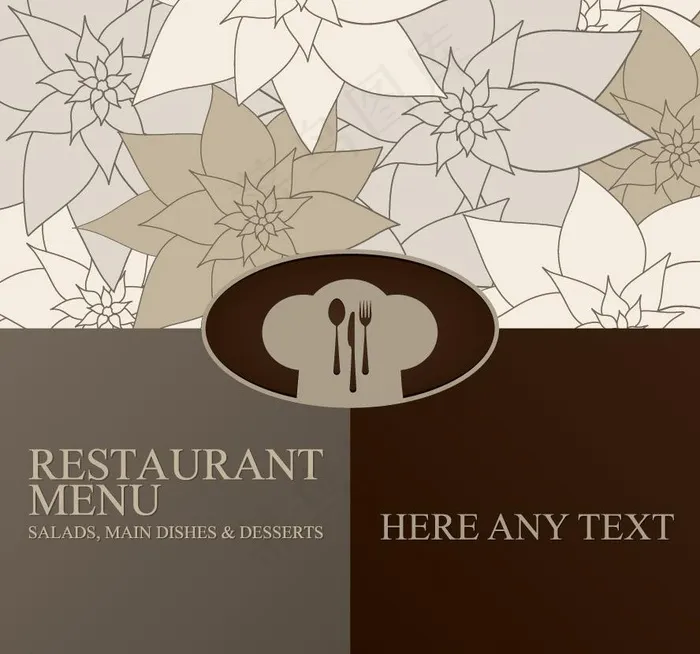 欧式花纹西餐厅菜单封面设计图片eps,ai矢量模版下载