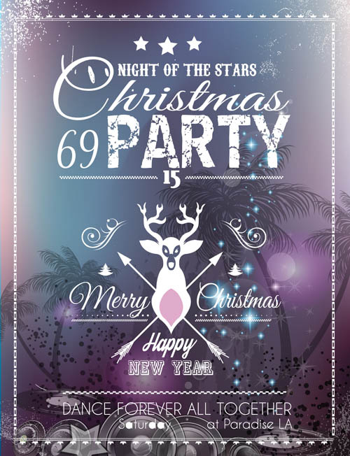 Christmas party矢量...eps,ai矢量模版下载