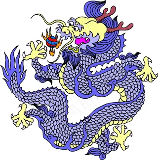 蓝色的飞龙图腾