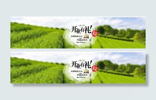 淘宝茶叶店开业促销海报psd图片