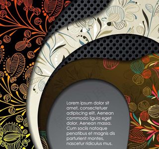 卡纸动感线条 欧式花纹花朵图片