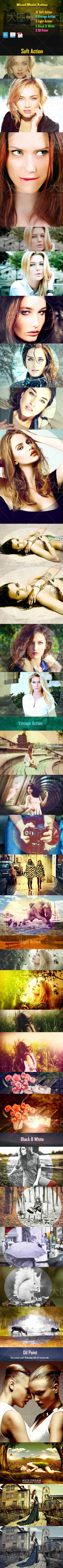 高质量人像美白和油画效果PS动作 高质量人像美白和油画效果PS动作