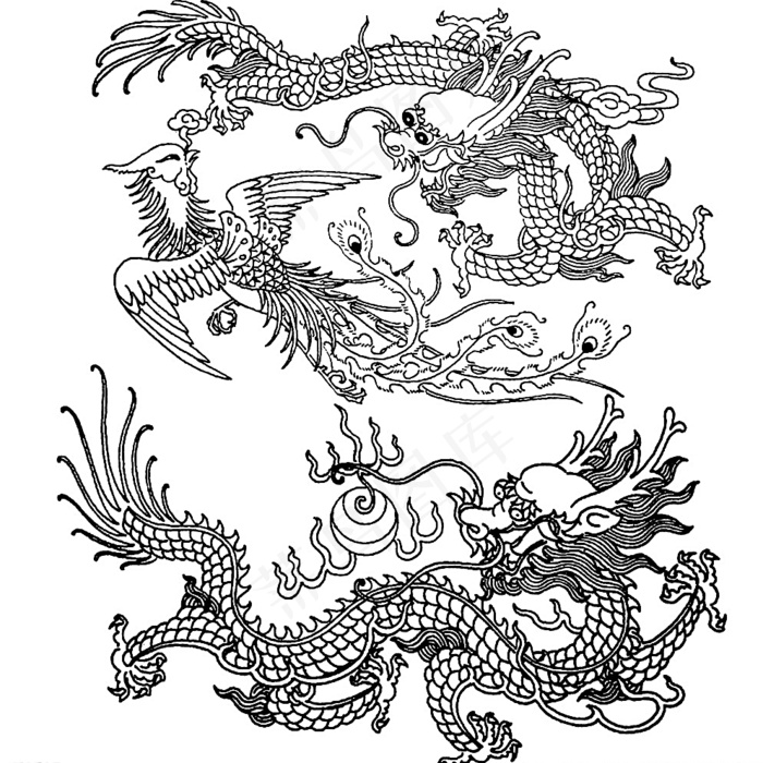 中国龙纹 古典龙纹图片
