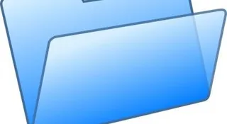 蓝色的文件夹中的剪辑艺术