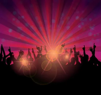 跳舞人物剪影图片