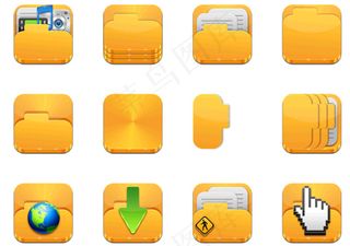 黄色方形文件夹