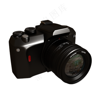 黑色的单反相机,免抠元素