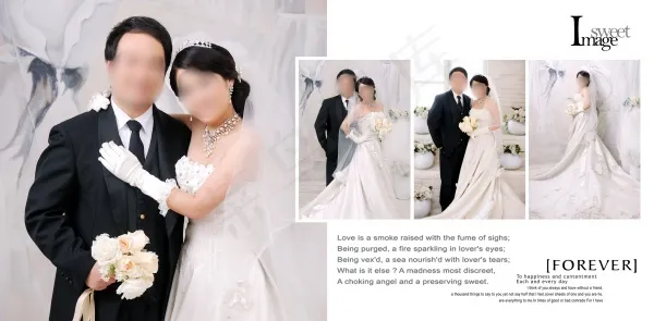 婚纱照模板源文件素材(4803X2362(DPI:200))psd模版下载