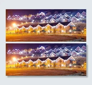 城市圣诞夜景图片