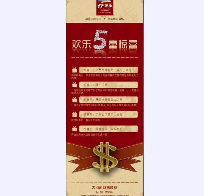 房地产楼盘开盘易拉宝图片psd模版下载